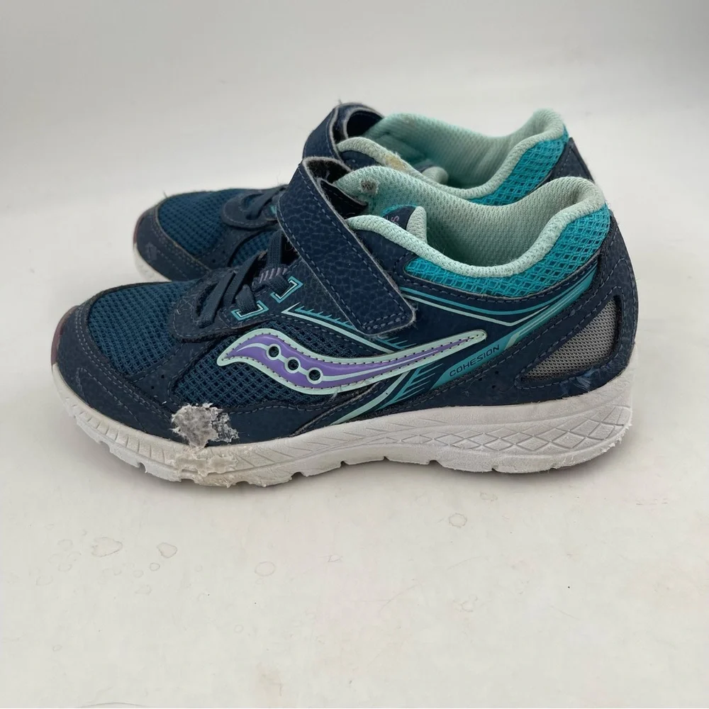 Saucony Kid’s Blue Cohesion 14 A/C Comfort Shoes Sneakers - Size 2 Youth